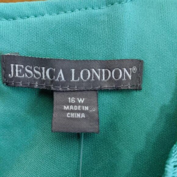 🆕JESSICA LONDON TEAL BLUE 16W SHIRT NWT - Picture 4 of 4